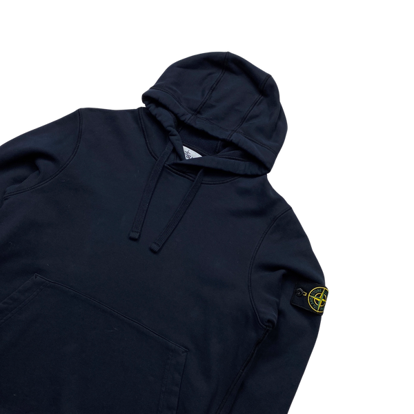 Stone Island 2020 Navy Cotton Pullover Hoodie - Small