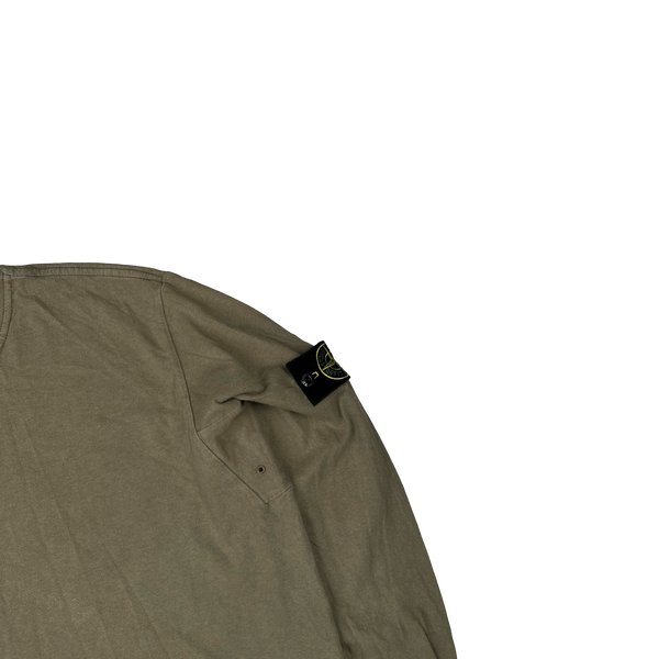 Stone Island 2017 Brown Longsleeve Cotton Top - XL