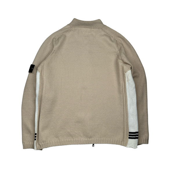 Stone Island 2003 Beige Silk Blend Vintage Knit Pullover - XL