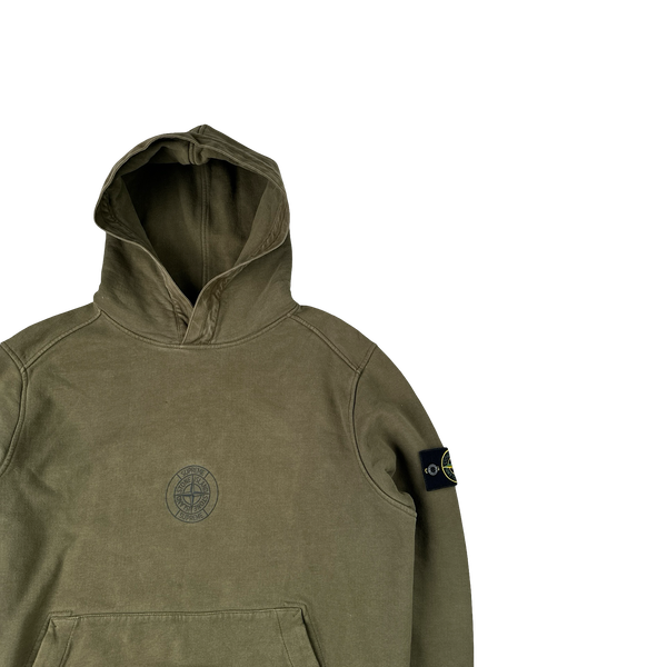 Stone Island Supreme 2017 Khaki Reflective Hoodie - Large