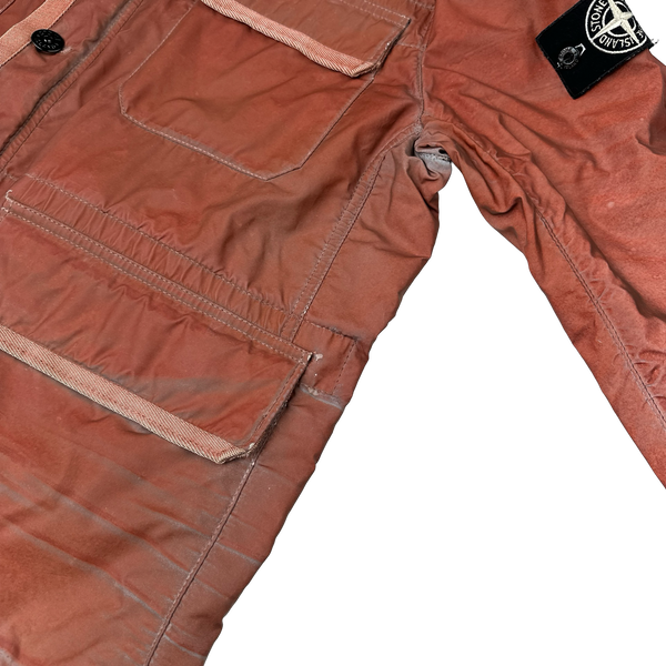 Stone Island 2012 Red Liquid Reflective Field Jacket - XL