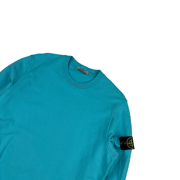 Stone Island 2023 Blue Crewneck Sweatshirt - Large
