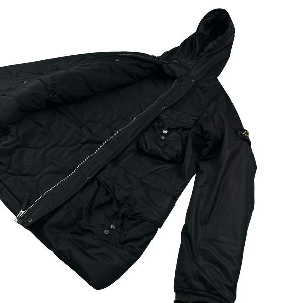 Stone Island Early 2000's Black Nylon Mesh Multipocketed Jacket - XL