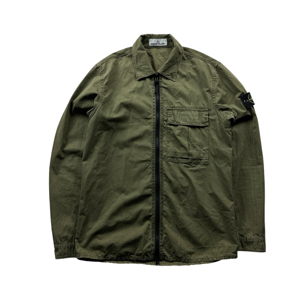 Stone Island 2019 Khaki Green Overshirt - Small