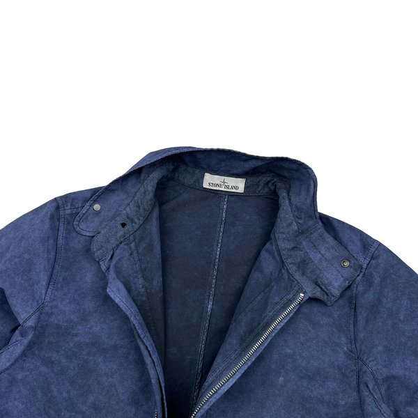 Stone Island Blue David TC Dust Colour Treatment Jacket - Large