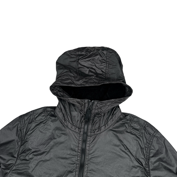 Stone Island 2018 Black Lamy Flock Hooded Jacket - XL