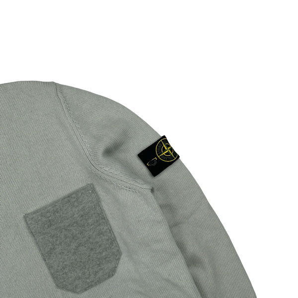 Stone Island 2017 Pale Blue Wool Crewneck - Large