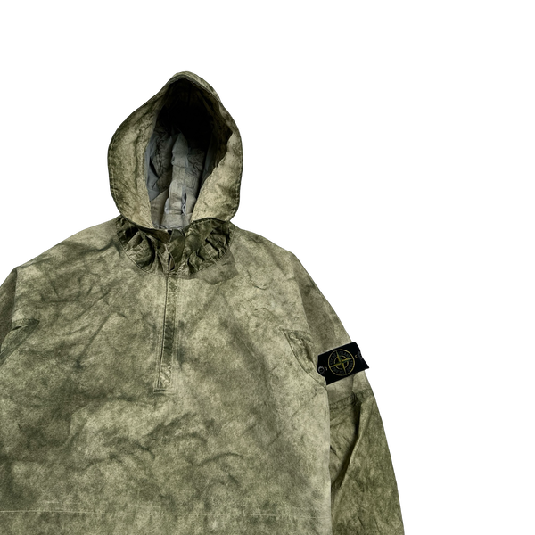 Stone Island 2020 Membrana+Oxford 3L Green Dust Colour Smock Jacket - Medium