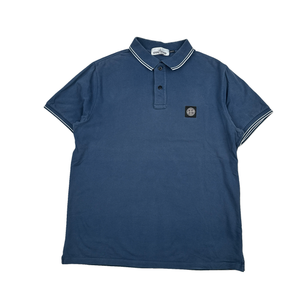 Stone Island 2018 Blue Short Sleeved Polo Top - XXL