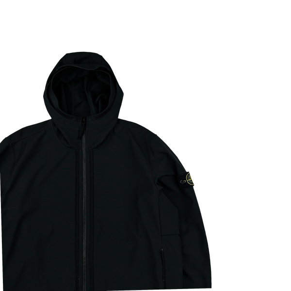 Stone Island Black Soft Shell R E Dye Tech Jacket - XXL