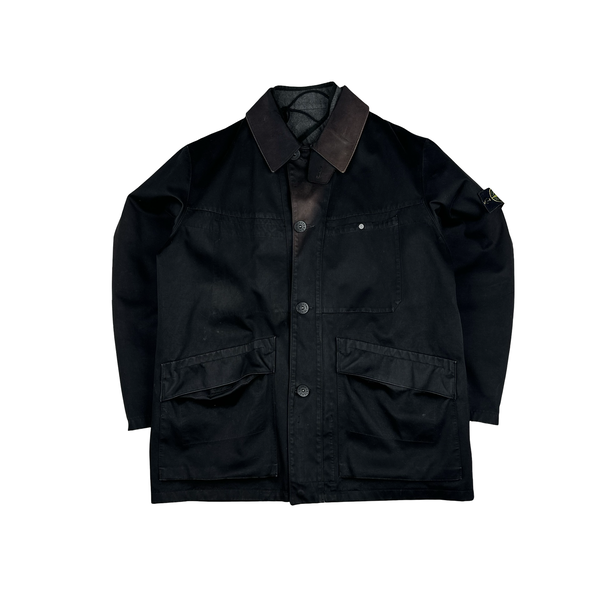 Stone Island 1999 Grey Vintage Wool Lined Duffle Jacket - XL