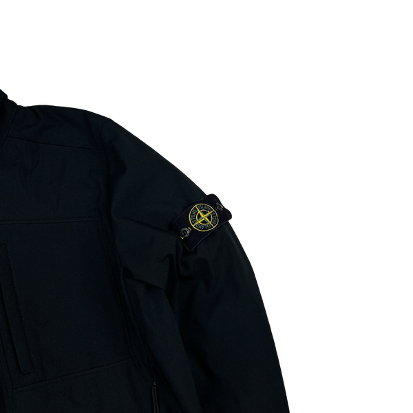 Stone Island 2016 Black Fleece Lined Soft Shell R Jacket - Large