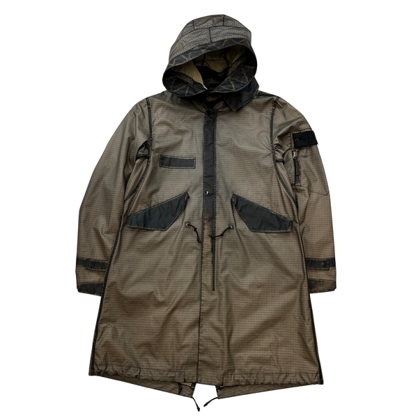 Stone Island 2014 Brown Shadow Project DPM Grid-R Inverse Long Jacket - Large