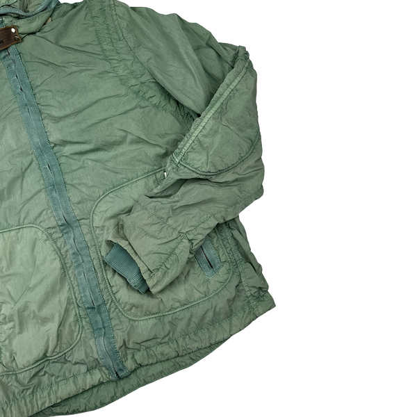 CP Company Chrome Shimmer Goggle Green Jacket - Medium