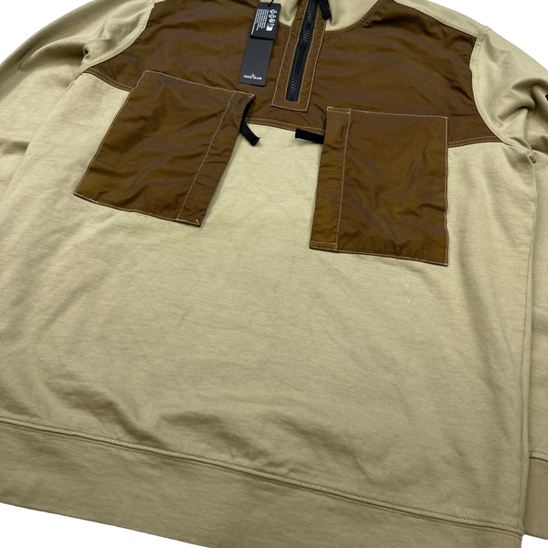 Stone Island Sample Piece Multipocket Nylon Panel Pullover Jumper - Large