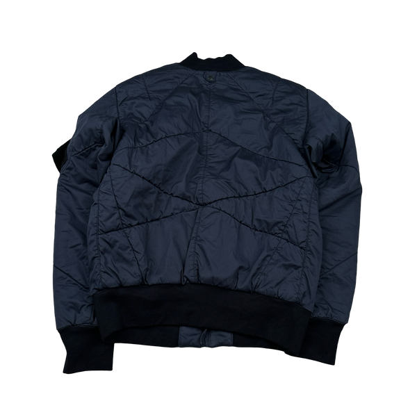Stone Island 2011 Shadow Project Navy Nylon Cotton Lined Bomber Jacket - Medium
