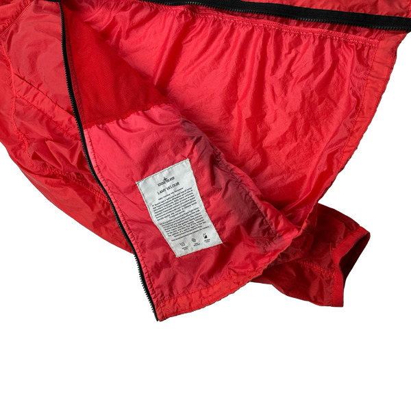 Stone Island 2019 Red Lamy Velour Jacket - Small