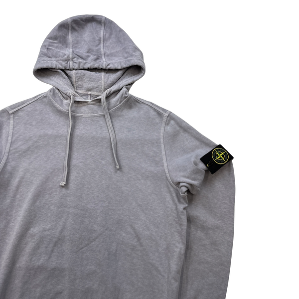 Stone Island 2018 Lilac Cotton Pullover Hoodie - Medium