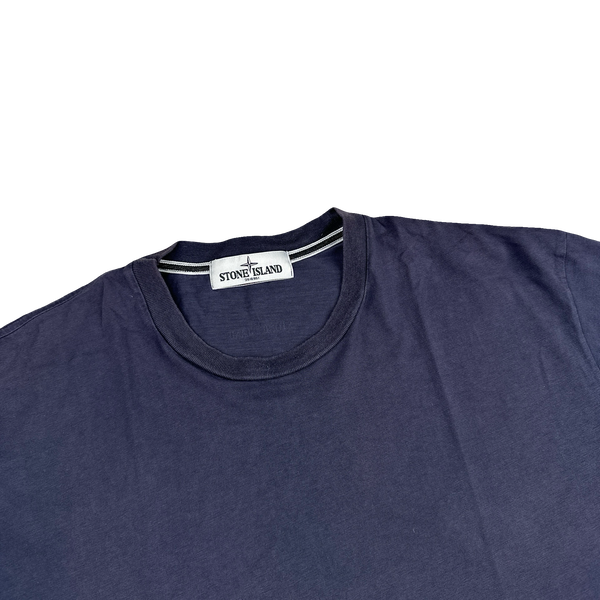Stone Island 2013 Navy Reflective Compass Cotton T Shirt - XL