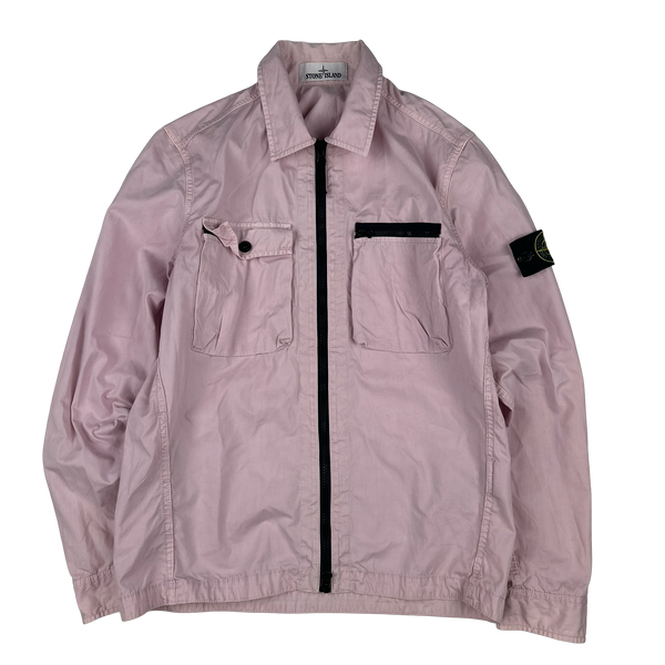 Stone Island 2017 Pink Garment Dyed Overshirt - Small
