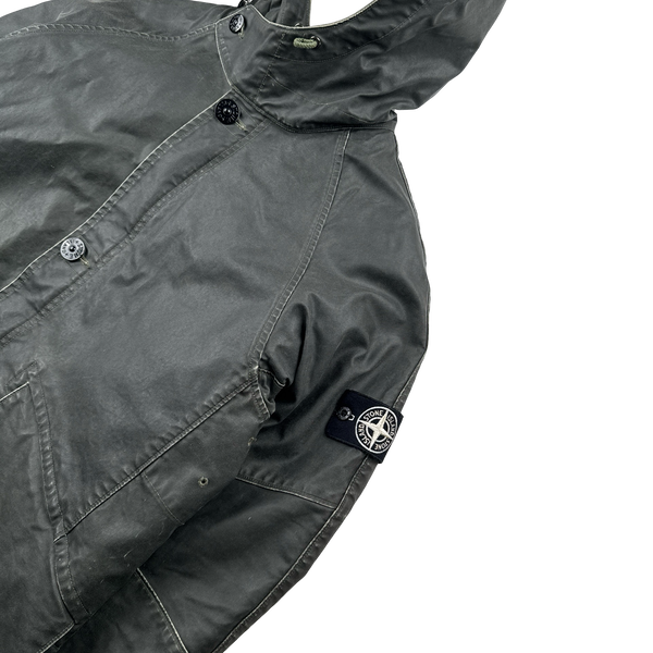Stone Island 2009 Waxed ICE Heat Reactive Down Lined Jacket - XL