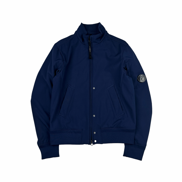 CP Company Blue Fleece Lined Lens Viewer Bomber - Small
