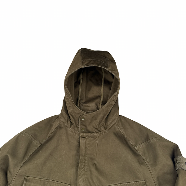 Stone Island Khaki Ghost Raso Gommato Double Jacket - XL