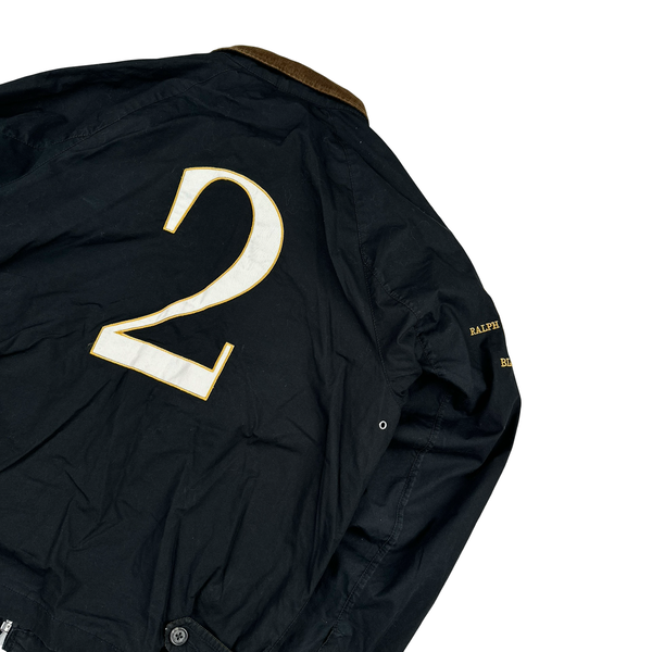 Ralph Lauren Black Watch Embroidered Big Logo Spellout Zipped Jacket - Medium