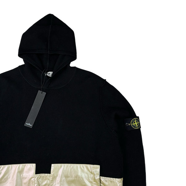 Stone Island 2018 Black Knit Iridescent Coating Tela Reflex Jumper - XL
