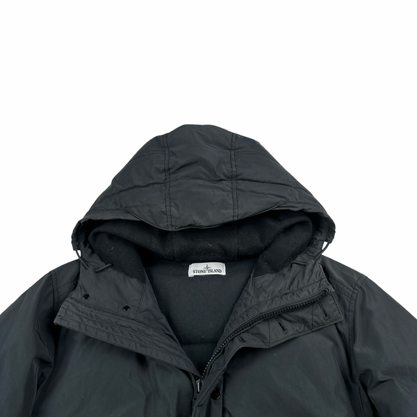 Stone Island 2016 Black Micro Reps Down Filled Hooded Winter Jacket - XXL
