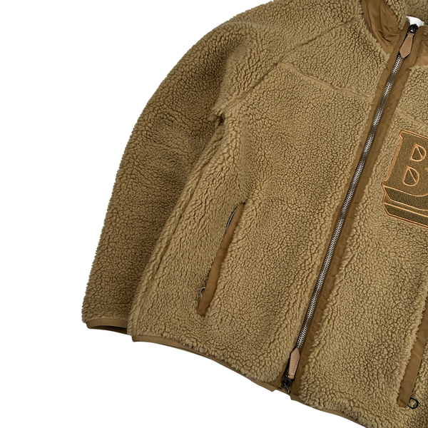 Burberry Logo Brown Teddy Bear Zip Up Jumper - Small