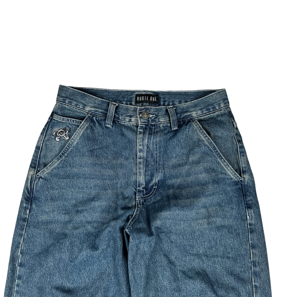Route One Baggy Fit Blue Jeans - Waist 30