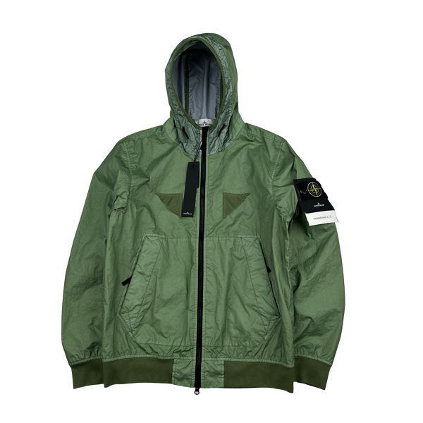 Stone Island 2023 Green Membrana 3L TC Hooded Jacket - Medium