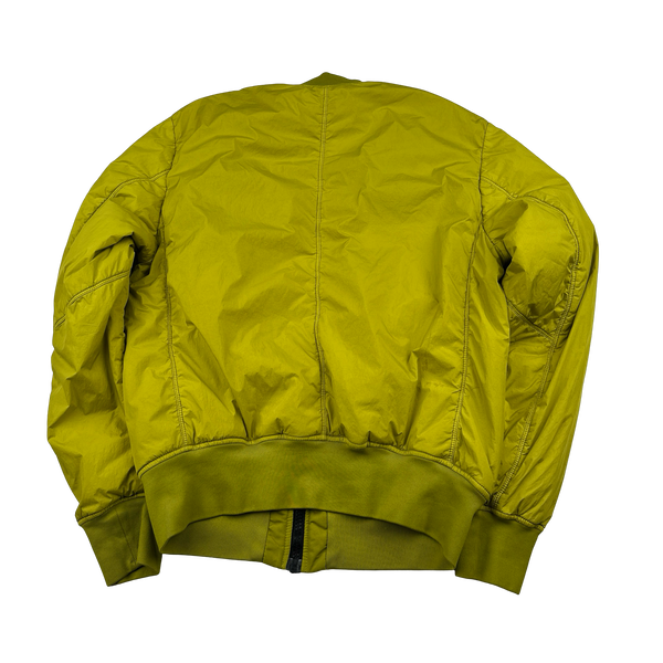 Stone Island 2017 Yellow Garment Dyed Crinkle Reps Jacket - Medium