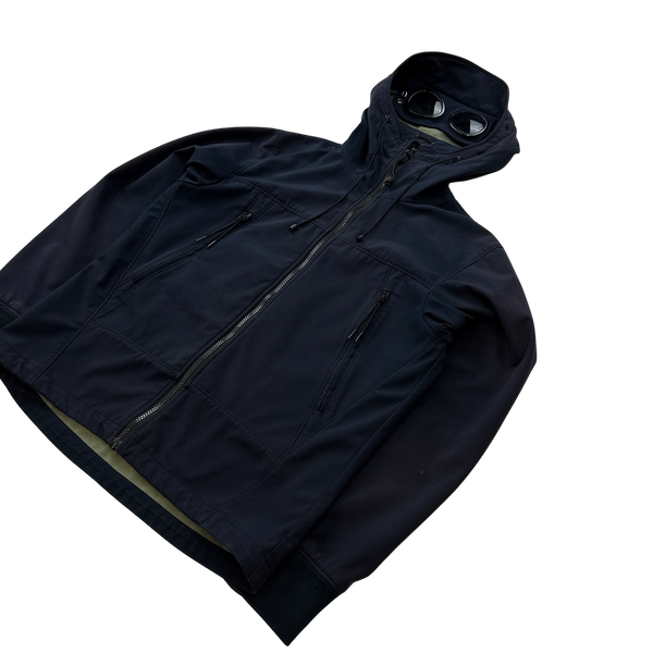 CP Company Navy Blue Soft Shell Goggle Jacket - Medium