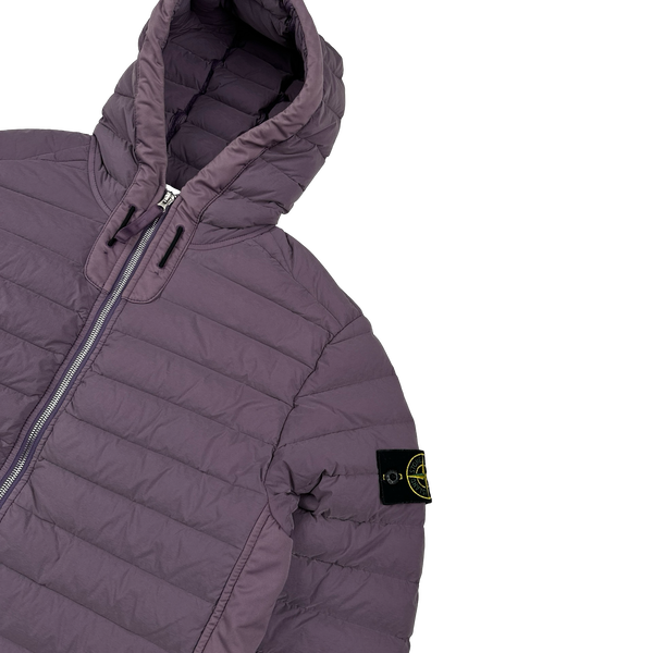Stone Island 2020 Plum Loom Down Woven Puffer Jacket -  Large