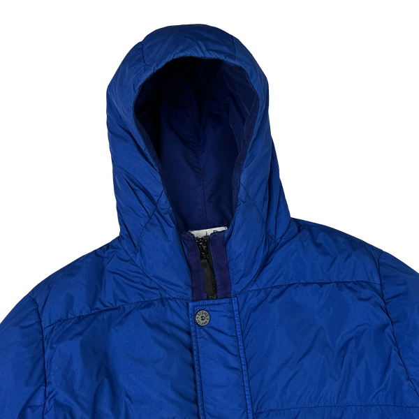 Stone Island 2015 Blue Crinkle Reps Puffer Jacket - XL