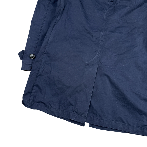 Burberry Brit Navy Nova Check Lined Trench Coat - Small