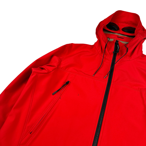 CP Company Red Soft Shell Goggle Jacket - XL