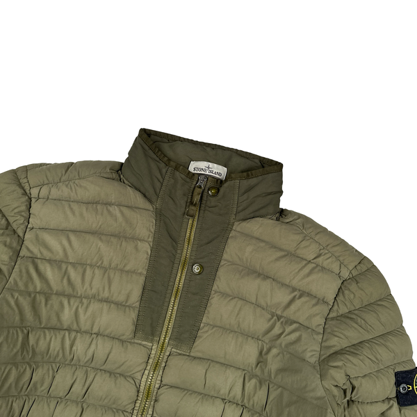 Stone Island 2019 Green Down Filled Loom Woven Puffer Jacket - Medium