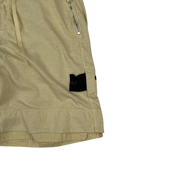 Stone Island Shadow Project Beige Cotton Shorts - Small