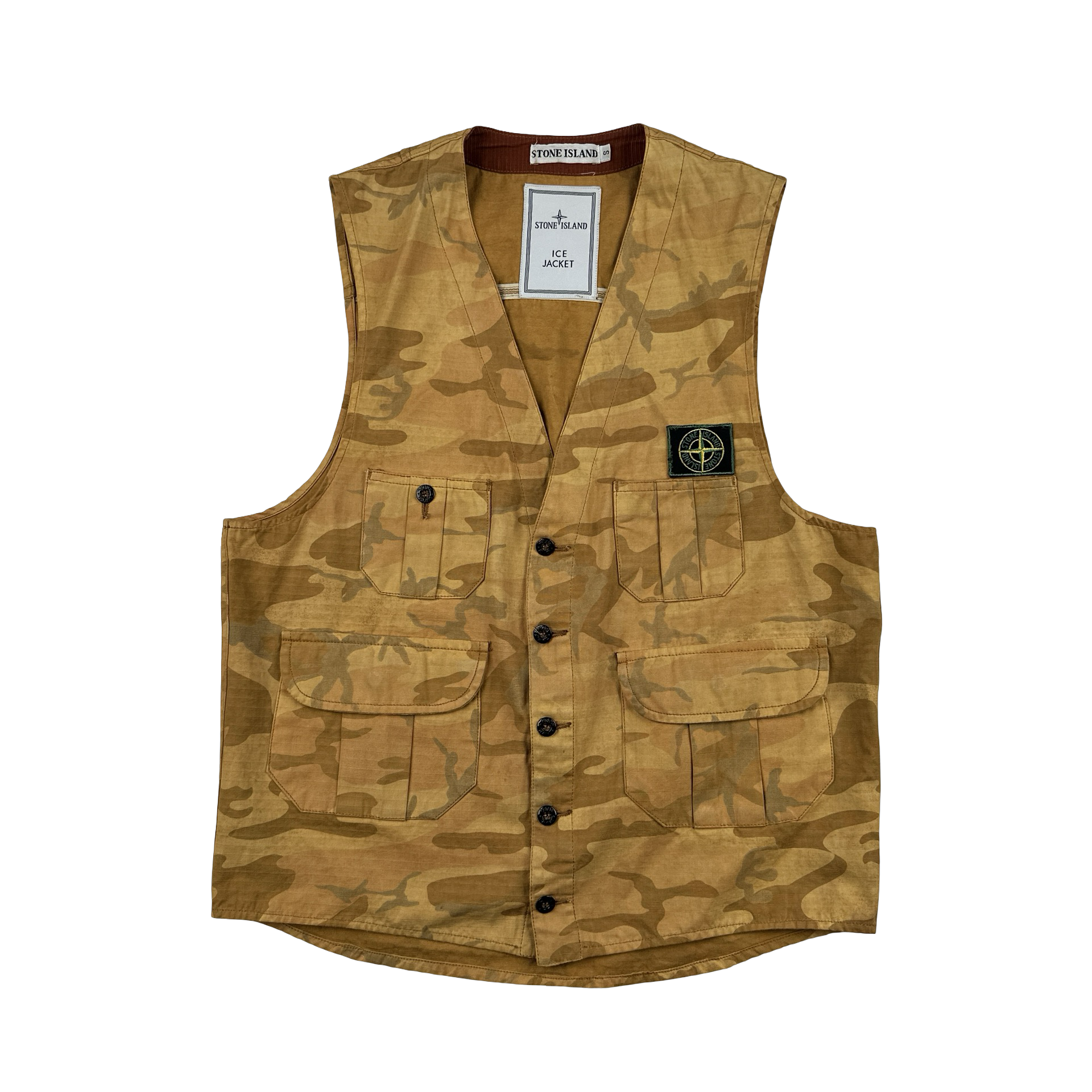 トップス Stone  80s Ice Jacket Camo Vests M Stone Island 1990 Ice Jacket Camo Vest - Small – Mat's Island