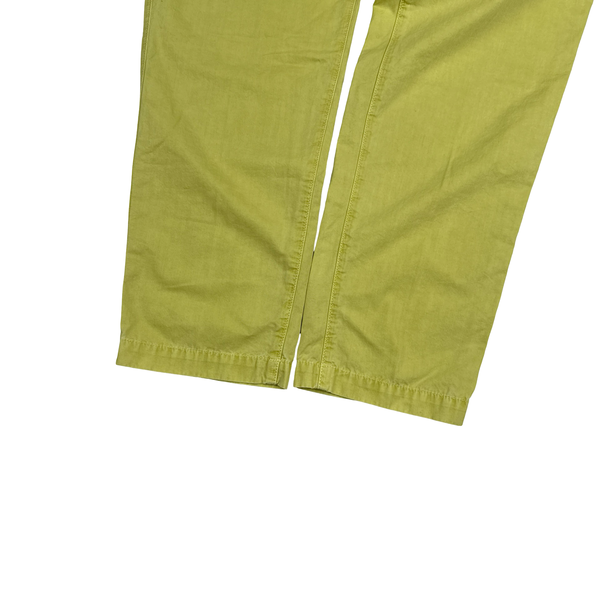 Stone Island 2022 Yellow Cotton Cargo Trousers - 33"