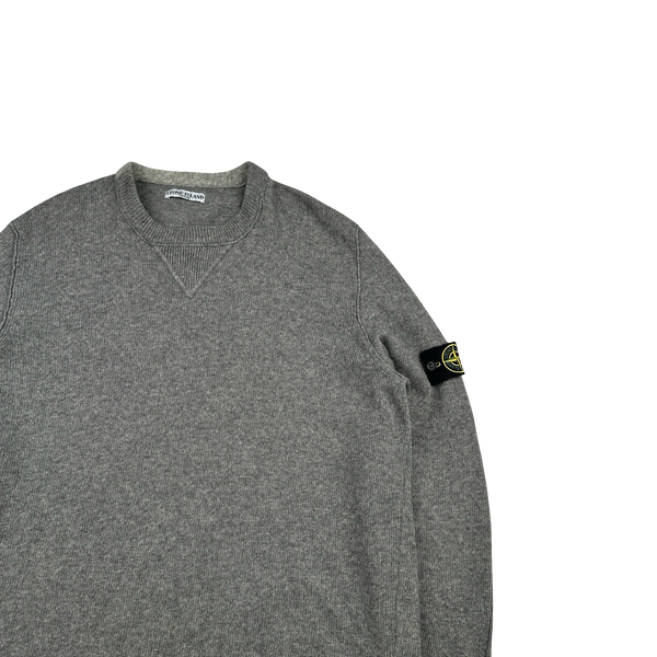 Stone Island 2008 Grey Wool Crewneck Jumper - 3XL