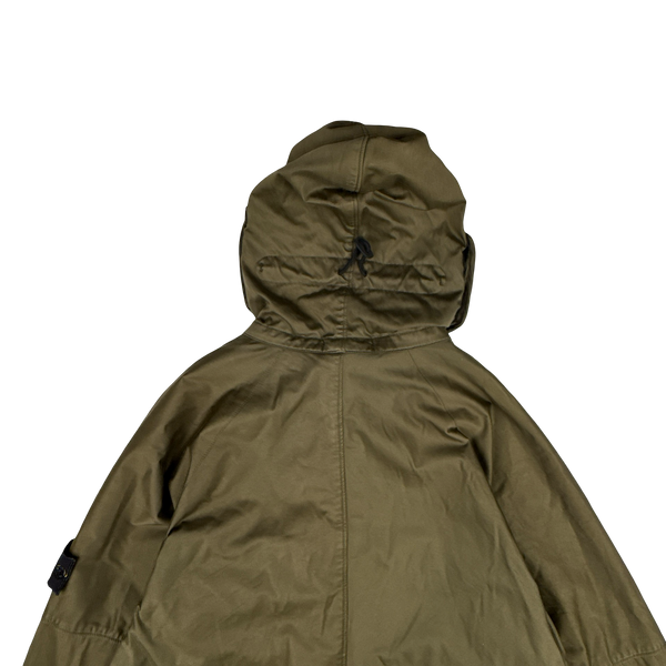 Stone Island 2005 Khaki Green Raso Floccato Riot Mask Sniper Jacket - XL