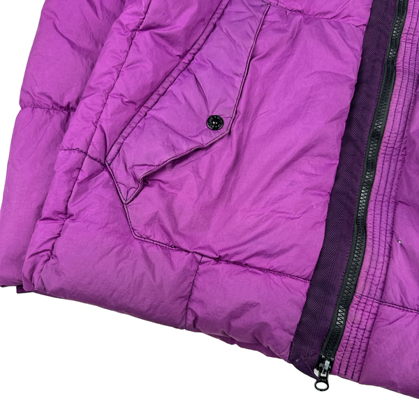 Stone Island 2018 Fuchia Down Filled Crinkle Puffer Jacket - Medium