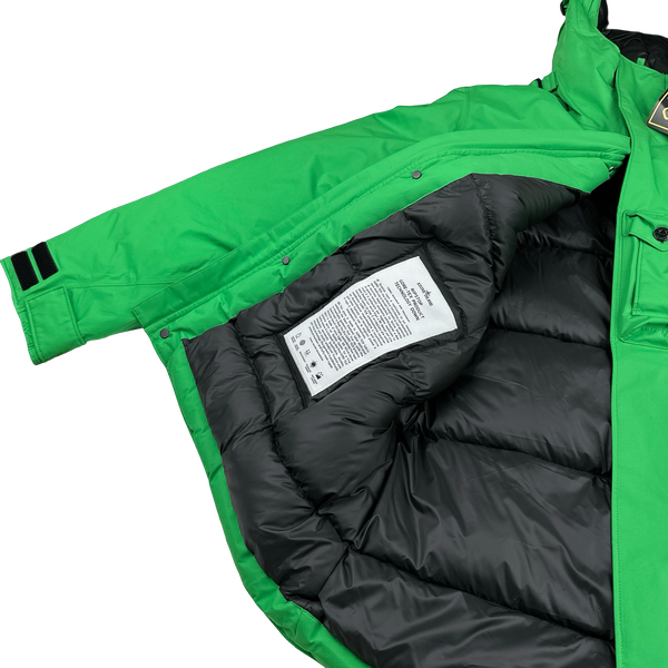 Stone Island 2021 Green Ripstop Gore-Tex Product Technology Down Parka Jacket - Large