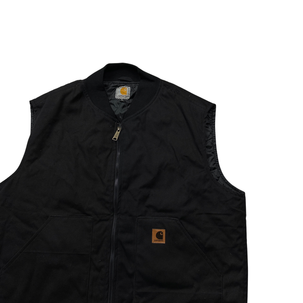 Carhartt Black Reworked Quilted Gilet - Large