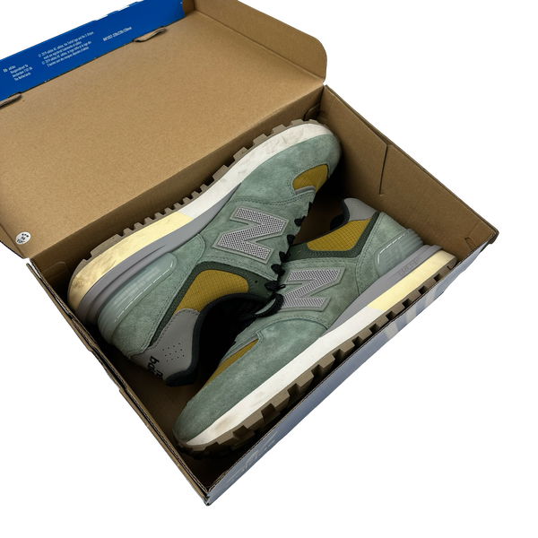 Stone Island x New Balance 574 Green Legacy Trainers - UK 10