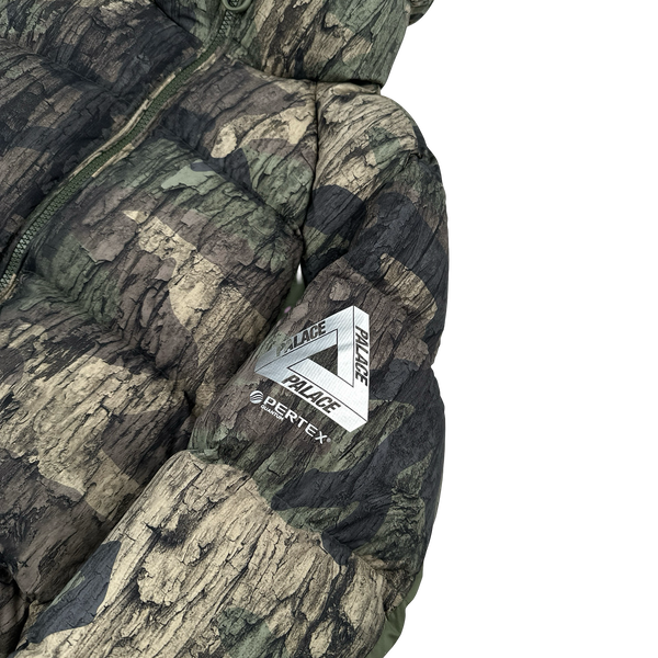 Palace 2024 Real Tree Camo Matte Pertex Down Filled Balaclava Puffer Jacket - Medium